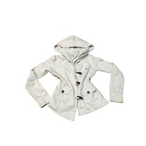 Element Hoodie Jacket Toggle Closure Duffle Coat‎ Heather Gray Size M